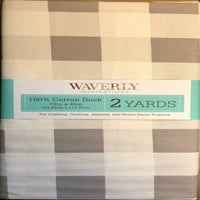 Waverly Inspirations 45 yd pamučna karirana tkanina za šivanje i zanatska tkanina, siva