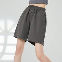 Ženske kratke hlače od 5,00 USD Rasprodaje Visoki struk jednobojne široke sive kratke hlače Plus veličine kombinezon