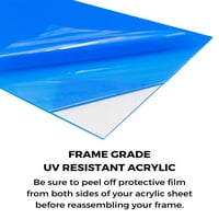 Okvir srebrni okvir za fotografije - potpuni moderni okvir za fotografije s UV zaštitom od akrila