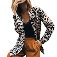 Ženske Blazer jakne, jakne, poslovno odijelo s leopard printom, kaputi s dugim rukavima, Vanjska odjeća na rasprodaji