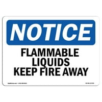 Znak upozorenja - zapaljive tekućine ne dopuštaju požar