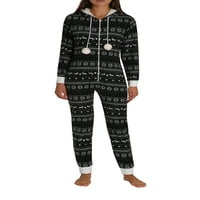 Blis ženske odrasle rune s kapuljačom s patentnim zatvaračem pidžama