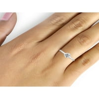 Prsten od srebra od srebra s bijelim kubičnim cirkonijem u karatima