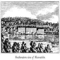 Scanateles. Nscanateles, Njujork. Drvorez, 1841. Ispis plakata iz