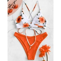 Ženski bikini s visokim strukom kontrola trbuha s dva kupaćih kostima kupaćih kostima