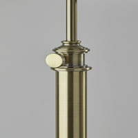 Podna svjetiljka od antičkog mesinga, platno od zobenih pahuljica