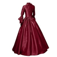 Renesansna Haljina, ženska Srednjovjekovna haljina, Vintage dvorska haljina s dugim rukavima, srednjovjekovna