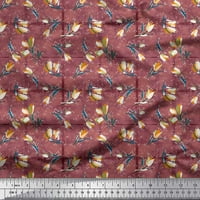 SOIMOI GEORGETTE Viskoza Provjerite tkaninu, lišće i cvjetna umjetnička zanatska tkanina uz dvorište široko