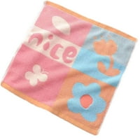 Četvrtasti ručnik za lice za bebe mekana krpa za bebe s rupom za vješanje-ružičasta