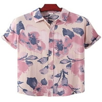 Muška bluza na kopčanje, havajska košulja, ležerna tropska majica, majica kratkih rukava na plaži, ljetni vrhovi