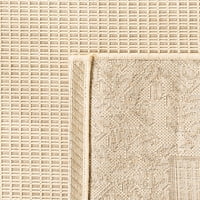 Tradicionalni cvjetni tepih za unutarnju i vanjsku upotrebu, 8' 11', prirodna smeđa
