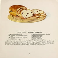 Ratni recepti, jedna porcija kruha od grožđica, ispis plakata Janet Mckenzie Hill