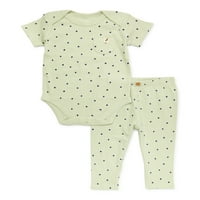 Jednostavno-graška set za bebe djevojčice i odjeća za noge, 2-komad, veličine 0- mjeseci