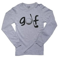 Golf s loptom kao O i željezo za l - Pametna zabavna majica s dugim rukavima u dugim rukavima