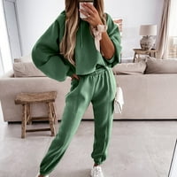 Sweatsuits setovi za žene odjeće povremeni pulover dugih rukava s kapuljačom Crop gornji set salon casual sets