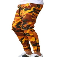 Maskirne hlače sportskog kroja sa zatvorenim dnom za muškarce, ugrađene hlače u vojnom stilu s više džepova