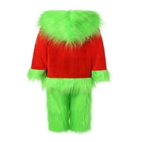 JXZOM Toddler Kids Boys Girls Božićni krzneni Grinch Outfits Djed Mraz odjeća Xmas Party Dress Cosplay kostim