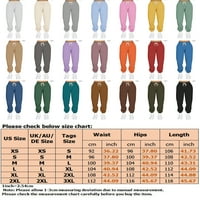 Paille Ladies Bottoms Solid Color Sportske hlače s visokim strukama s visokim strukom.