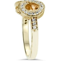 Pompeii 1 3CT Dijamantni beskonačni prsten 10k žuto zlato