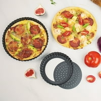 Neljepljiva posuda za pizzu s rupama okrugla posuda za pečenje pita s uklonjivim dnom tava za pite