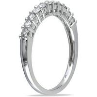Jubilarni prsten od bijelog zlata s dijamantom od 14 karata, polu-vječnost