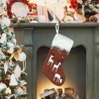 Božićna čarapa Dekoracija velikih božićnih čarapa Santa snjegović, čarapa od sobova, Božićni ukrasi i pribor za