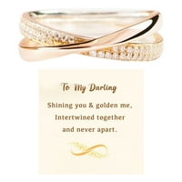 Pozdrav draga moja prstenje, prstenje za parove, pokloni za parove, prstenje za žene, dvobojni prstenje, Pokloni,