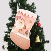 Božićni ukrasi dekor za dom visi ukras božićne čarape, ukrasi za božićno drvce, ružičaste božićne čarape, ukrasi,