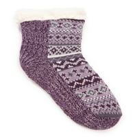 Ženske pletene kućne čarape od krzna faa