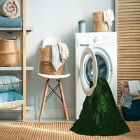 Prostirke za pranje rublja u zatvorenom prostoru, kvadratne prijelazne tamno smaragdno zelene, površine 7 stopa