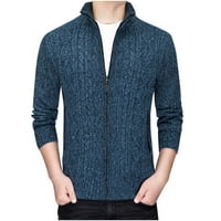 Lagani džemperi za muškarce, kardigan, džemper od flisa s otvorenim prednjim dijelom, pletenina za jesen-zimu,