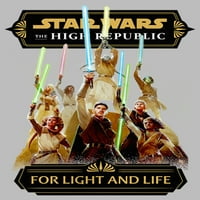 Grafička majica Ratovi zvijezda: viša Republika Jedi u ime svjetla i života za djevojčice, Sportska Heather large