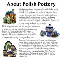 Poljska keramička krigla Amand, ručno oslikana u boleslavcu, Poljska + potvrda o autentičnosti