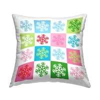 Dizajn jastuka od jastuka sa zabavnim printom snježnih pahuljica u pop stilu iz AIO' Aboo