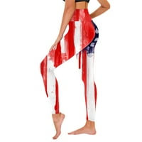 Dan neovisnosti za ženske američke 4. srpnja Tomastice tiskane hlače za joga trčanje pilates teretana joga hlače.