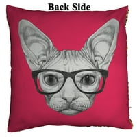 Portret sphyn mačke s naočalama reverzibilna sirena šljoka