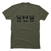 Muška Ljubičasta Majica s uzorkom Tri mudre pande-dizajn Iz e-maila