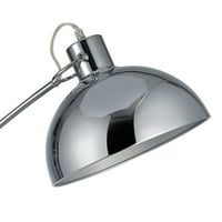 Metalna podna svjetiljka od 60,23 s lampom za zvono, krom