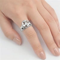 Obiteljski prsten iz Bucket-a. Sterling srebrni nakit ženska muška Veličina 6