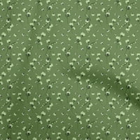 Oneoone Rayon Green tkanina cvjetna tkanina za šivanje tiskane zanatske tkanine uz dvorište široko