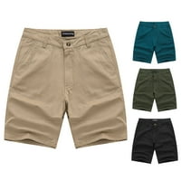 Farfi muškarci kratke hlače solidne boje prozračne ljetne džepove s patentnim zatvaračem kratke hlače za svakodnevno