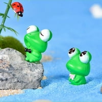[Prodaja čišćenja] Slatke žabe figurice, vrtne žabe ukrasi životinjski model vilinskih vrta minijaturni mahovina