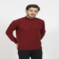Maste Udane muški mock kornjača džemper kašmira-lambswool mješavina kabela pleteni pulover dugih rukava talijanska
