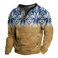 Muške majice bez rukava održiva odjeća Muški plišani topli kaput s printom džemper od flisa ležerni kaput džemper