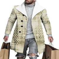 Muški kaputi s reverom s kaputom s jednim kopčanjem Vanjska odjeća Klasični vanjski kaputi s dugim rukavima poslovni