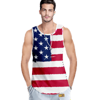 4. srpnja tenk gornji rukav majica bez rukava crvene plave zvijezde Eagle USA zastava mišićni tenk bez rukava