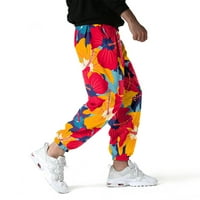 Teretne hlače za muškarce, Ležerne hlače s cvjetnim printom, široke hlače, cvjetne hlače za muškarce, e-mail