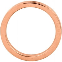 Prsten s utorima od sterling srebra s ružičastim premazom