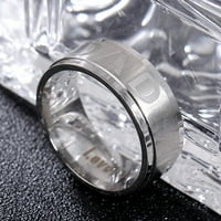 Očišćenja modno pismo tata prsten muški titanij čelični prsten nakit 1pc
