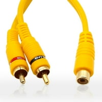 Razdjelnik kabela - adaptera-produžetak audio kabela s 2 priključka na 1 priključak s pozlaćenim priključcima